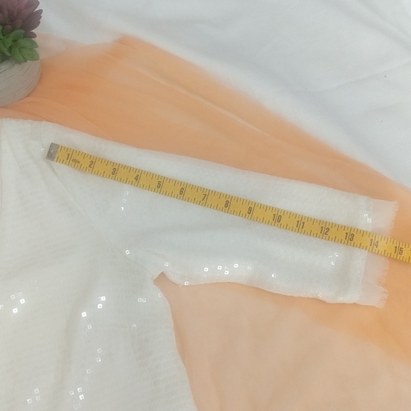 Trinity sequines White Jacket 3/4 Sleeve sz small - Picture 9 of 10